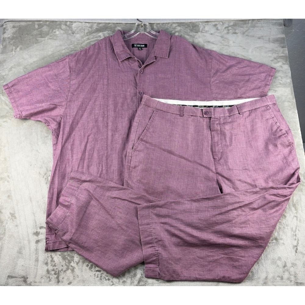 Stacy Adams Linen Set Mens 4XL 44x30